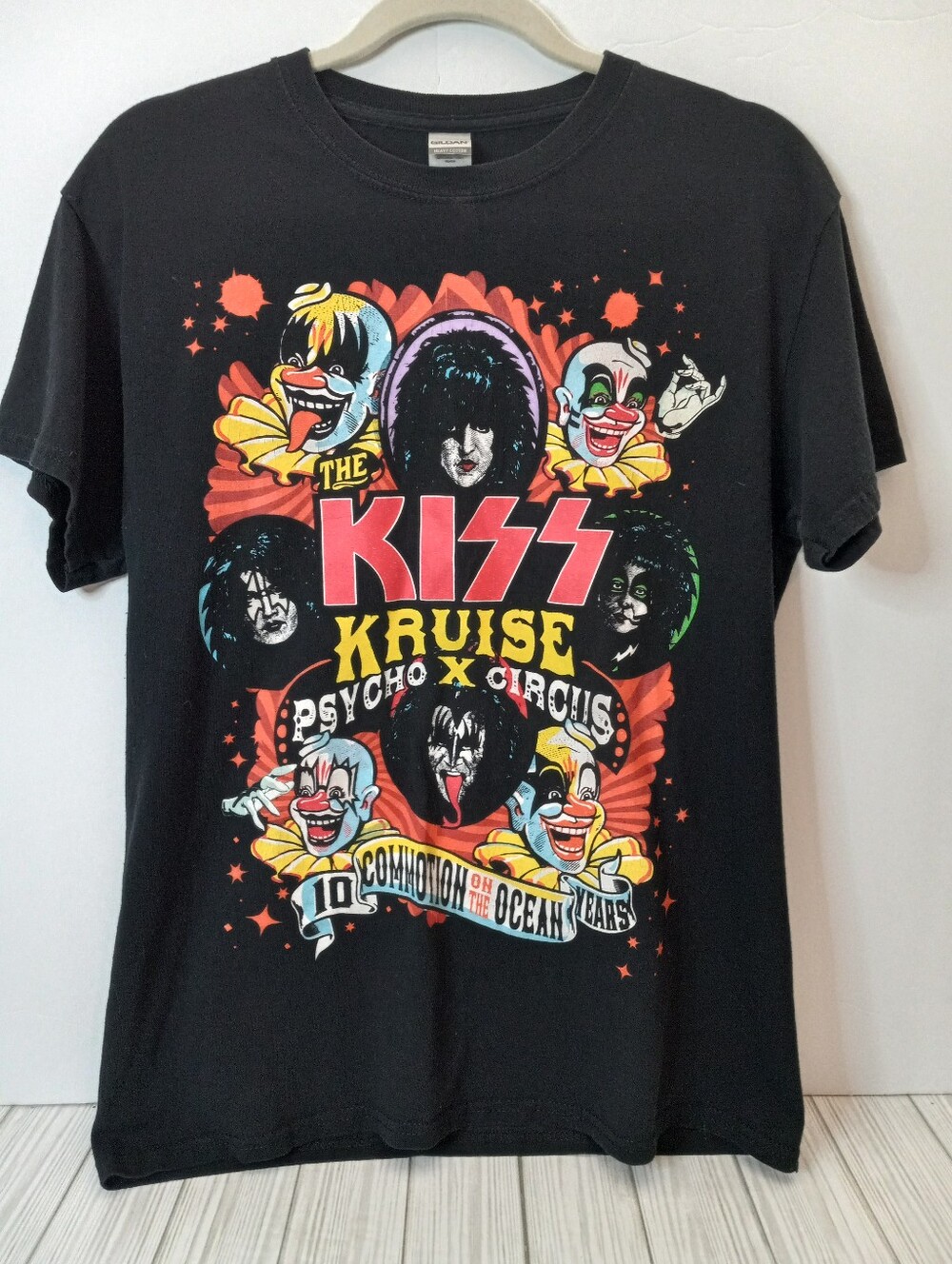 KISS Kruise Psycho Circus Clown Graphic Rock Band Tee